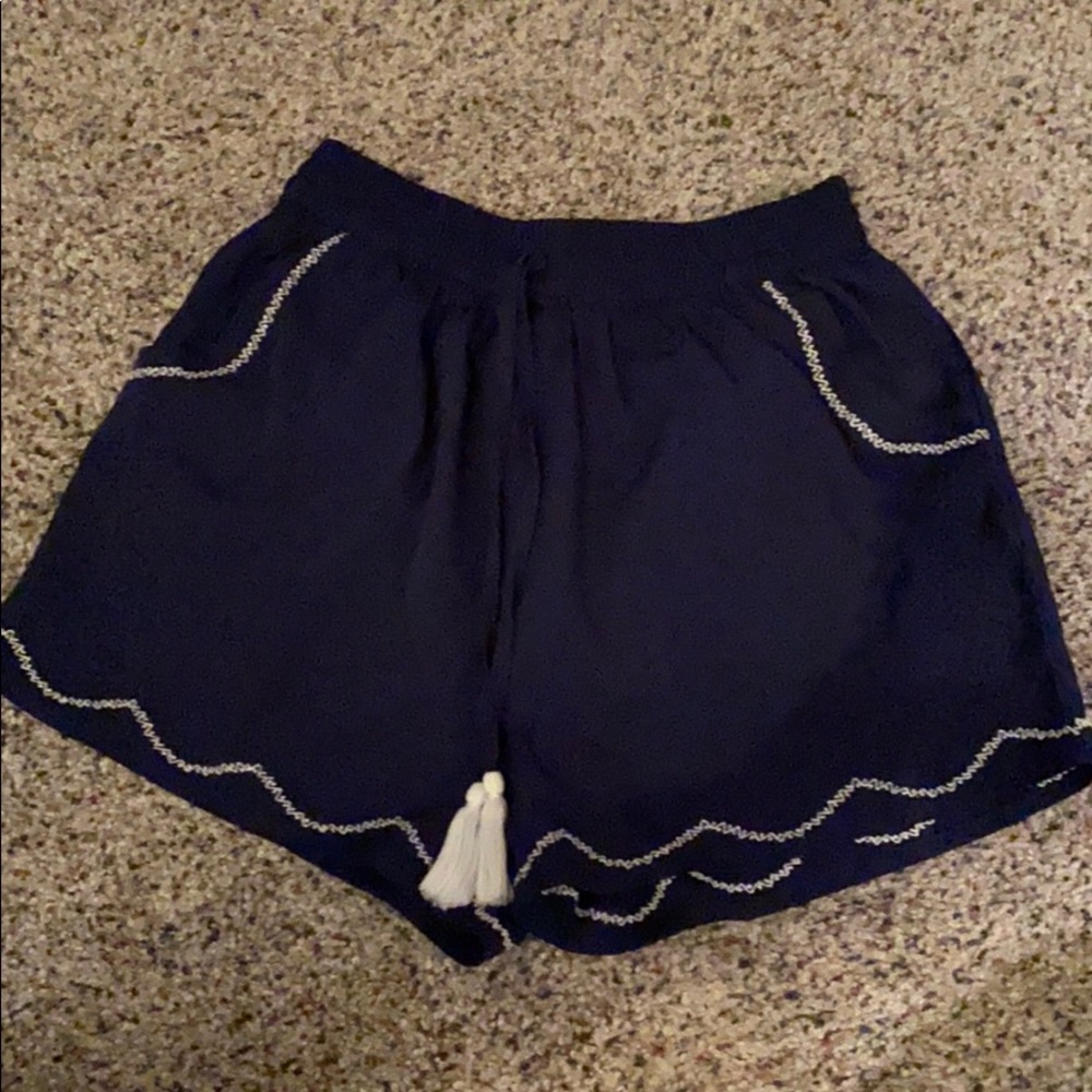 Navy blue flowy shorts